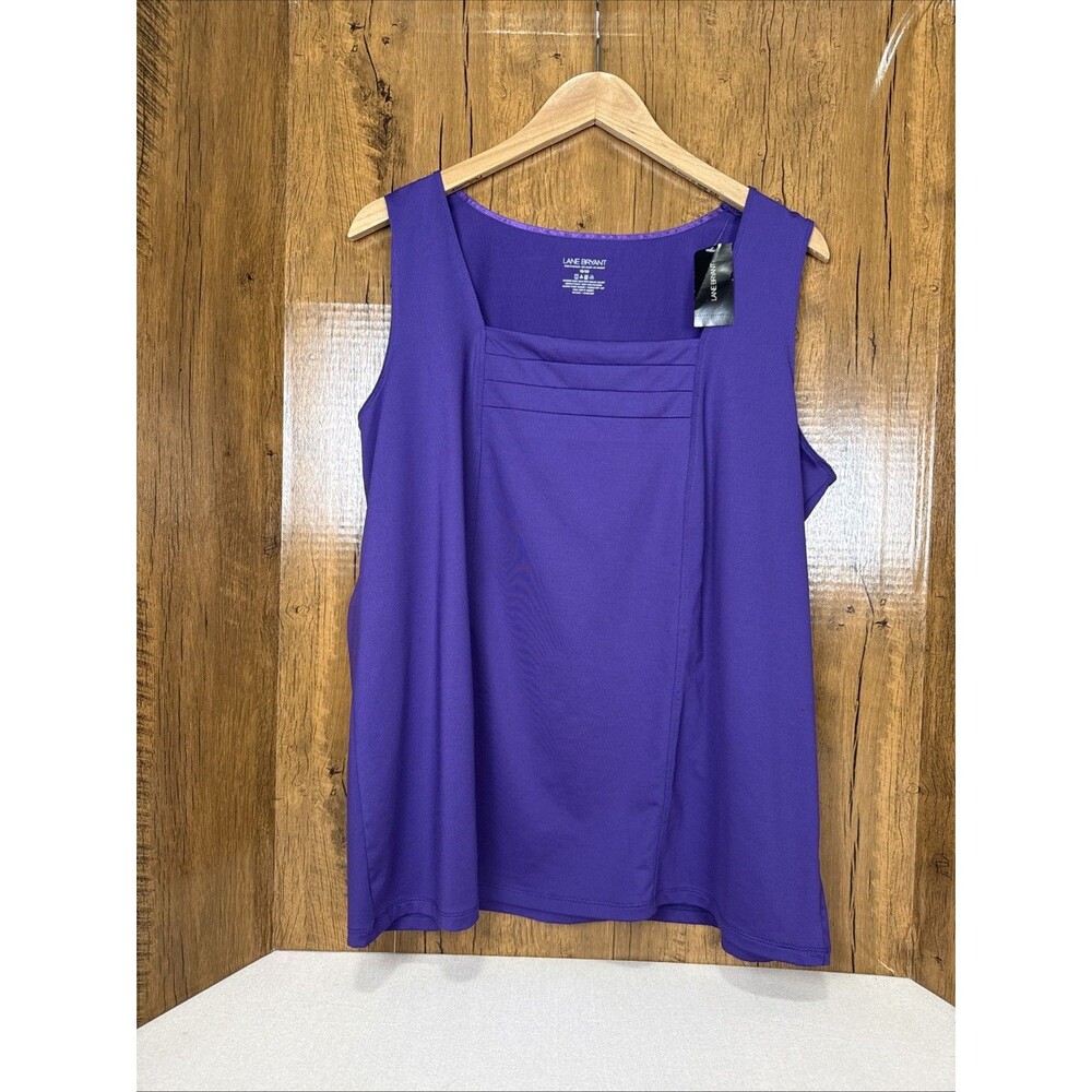 Lane Bryant Women’s Plus 18/20 Purple Sleeveless Tank Square Neck Stretch Top